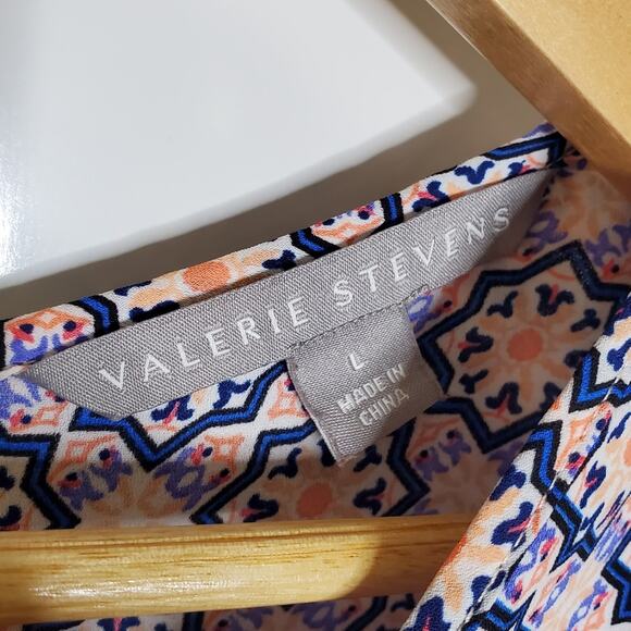 Valerie Stevens pink & purple Geometric layered tank In Great used condition - Picture 3 of 8